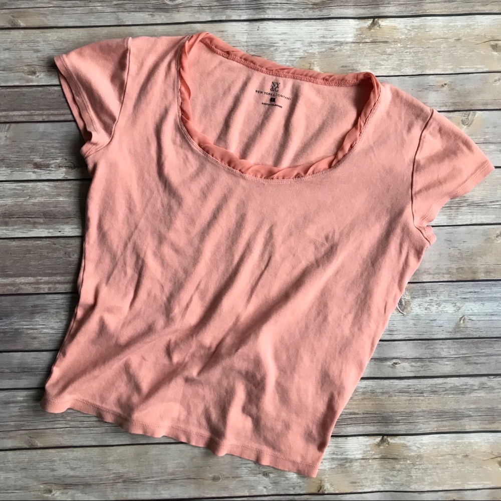 NY&C Peach Short Sleeve Top